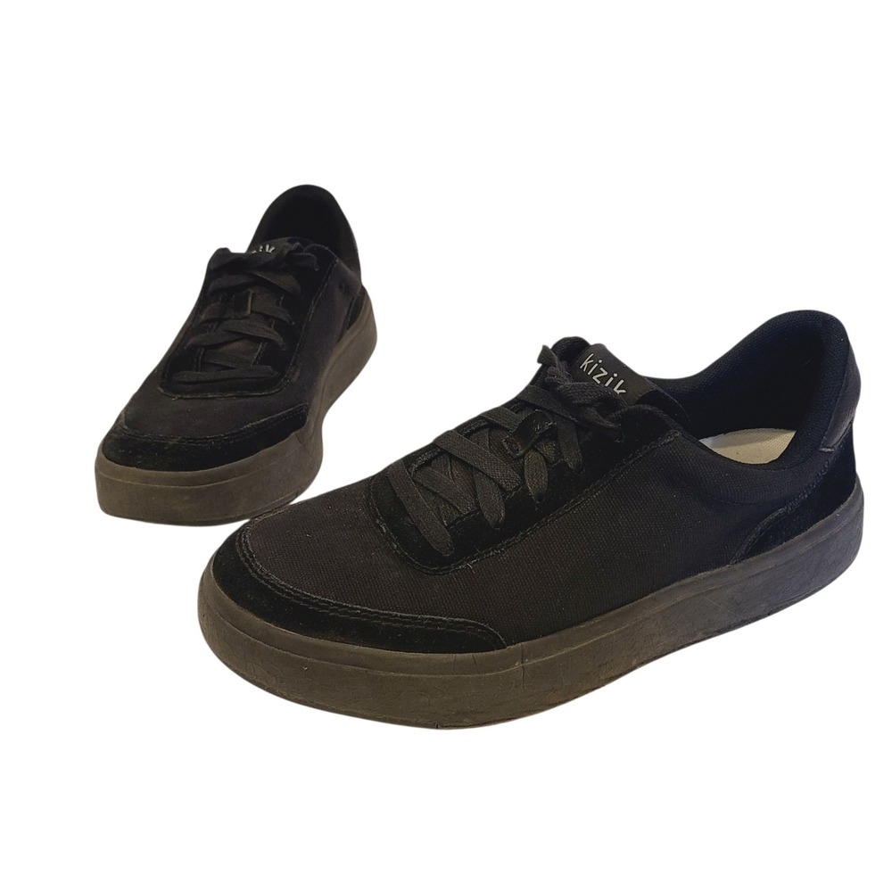 Kizik Prague Shoes Mens 7.5 Womens 9 Black Hands Free Slip On Sneakers Comfort